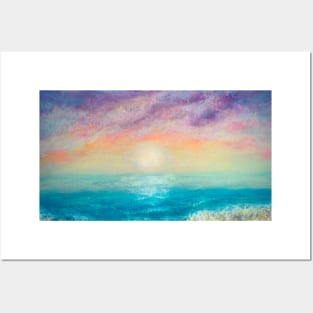 Ocean sunrise Posters and Art